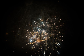 Fireworks in New Year's Eve. Greece, Thessaloniki