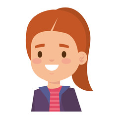 cute little girl kid character