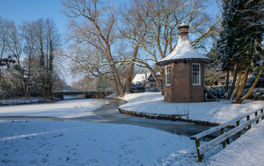 Winter in the city of Meppel drente Netherlands