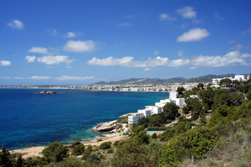 Fototapeta na wymiar D'en Bossa.A new district in the south west of Eivissa.Ibiza Island.Spain