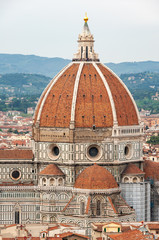 Obraz premium Florence, UNESCO Heritage and home to the Italian Renaissance, full of famous monuments and works of art all over the world. The Renaissance city is of the Medici dynasty: Cathedral of Santa Maria del