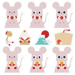 かわいいネズミの年賀状イラスト素材 Wall Mural Wallpaper Murals Meg かわいいネズミの年賀状イラスト素材 Wall Mural Wallpaper Murals Meg