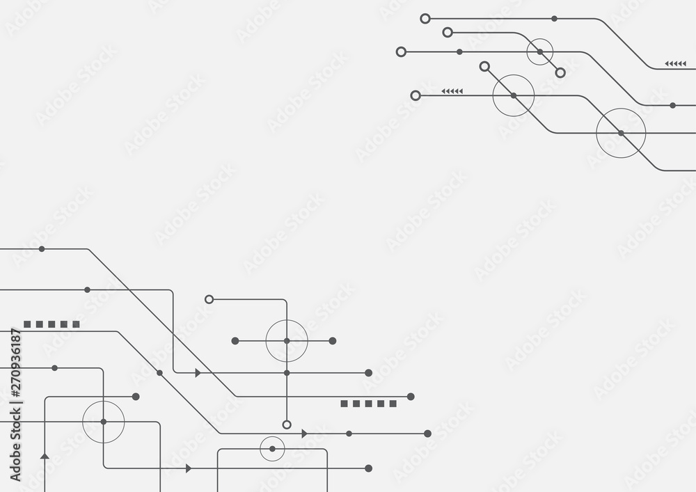 Poster Abstract geometric connect lines and dots.Simple technology graphic background.Illustration Vector design Network and Connection concept.