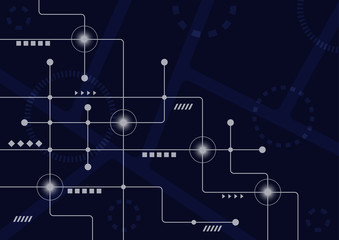 Abstract geometric connect lines and dots.Simple technology graphic background.Illustration Vector design Network and Connection concept.