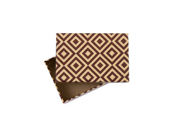 Cardboard gift box isolated on white background.