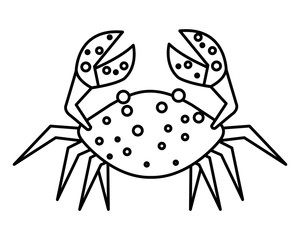 crab marine animal isolated icon