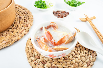 Chaoshan cuisine seafood casserole porridge seafood porridge in Guangdong Province, China