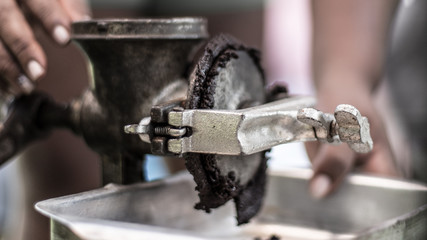 Manual Cocoa Grinder, Birongo, Venezuela