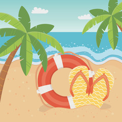 Palm tree of summer season design