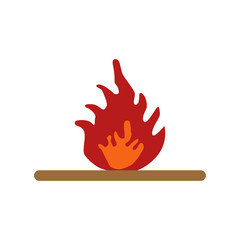 warning against danger of fire white background