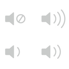 sound volume icon on the white background