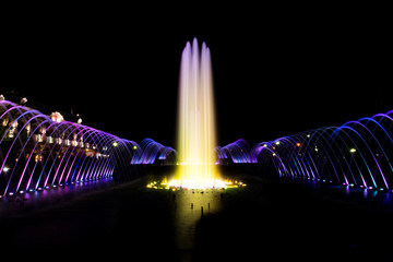 fountain at night