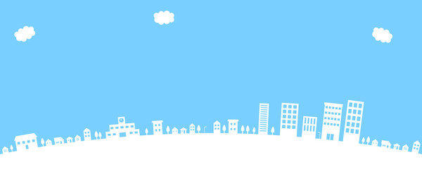 住宅街と空　街並み