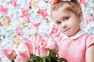 flowers and girl