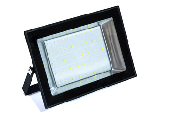  white LED panel, smd mounting, searchlight, outdoor lighting on a white background isolate