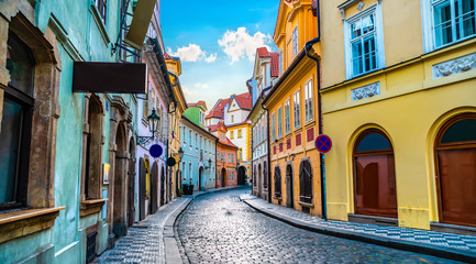 Fototapeta Old street in Prague obraz