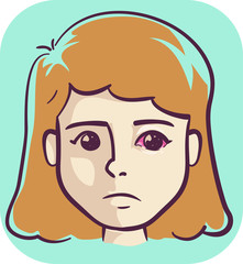 Girl Gonorrhrea Symptoms Pink Eye Illustration