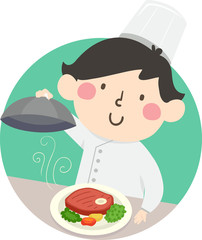 Kid Boy Top Chef Illustration