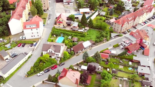 Over the streets of Kahla in Thuringia
