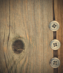 Fototapeta premium three metal vintage buttons