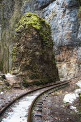railroad tracks in gorge