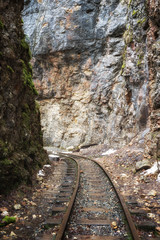 railroad tracks in gorge