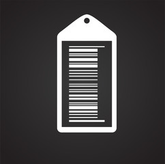 Barcode related icon on background for graphic and web design. Simple illustration. Internet concept symbol for website button or mobile app.