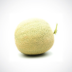 Cantaloupe Melon,with Orange flesh on the White Blackground.