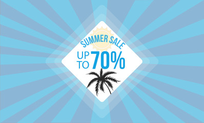 Naklejka premium summer sale banner template