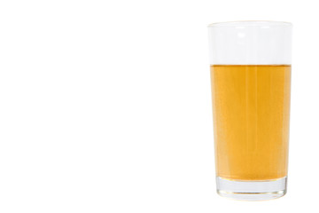 Fresh apple juice in a glass, healthy beverage.