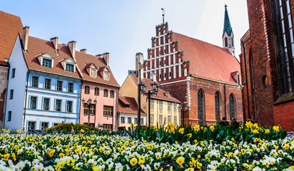 Street of old town. Riga, Latvia