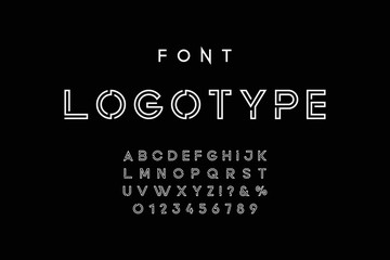 Modern abstract font.