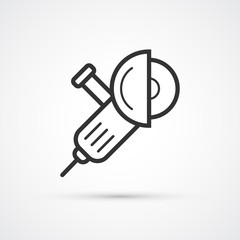 Angle grinder trendy line icon. Vector eps 10