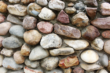 wall background of large multi-colored stones