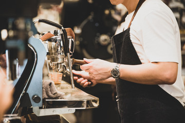 Barista making Coffee. 
