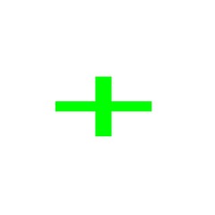 Obraz premium green cross on a white background