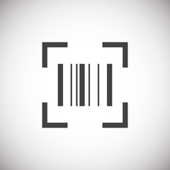 Barcode related icon on background for graphic and web design. Simple illustration. Internet concept symbol for website button or mobile app.