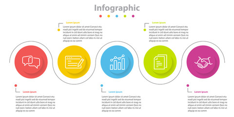 infographic timeline colorful abstract