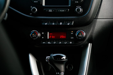 Fototapeta premium Cars Dashboard Climate Controle. Car concept 2.0