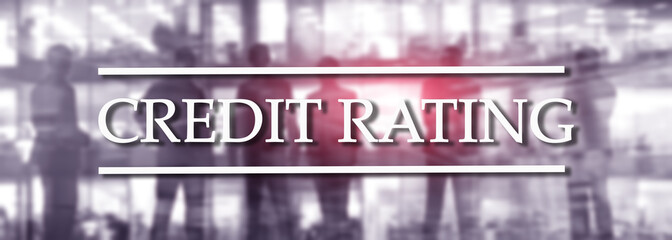 Fototapeta premium Credit Rating. Finance banking investment concept. Website header banner.