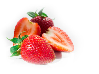 strawberry berries on a white background. Isolated