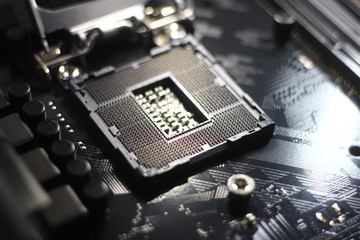 CPU socket on the motherboard	