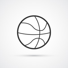 basketball sport ball black icon. Vector eps10