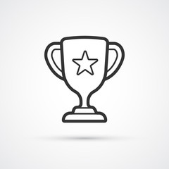 Fototapeta premium Trophy cup black prize icon. Vector eps 10