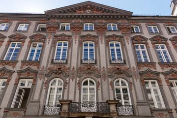 Fototapeta na wymiar Fragment of old building in Munich city center in Germany