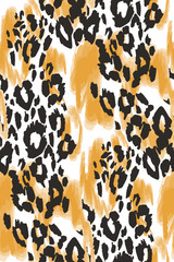 Animal texture seamless background pattern. Fashion print, textile design. Cute pattern. Vector.