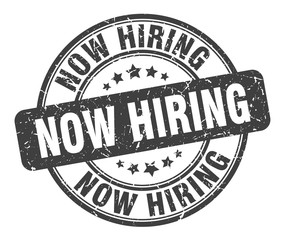 now hiring stamp