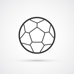 Naklejka premium Football vector black icon. Vector soccerball eps10