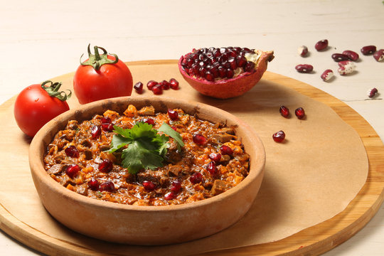 Lobio with pomegranade grains