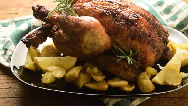 Brath&auml;hnchen ft8101_0112 Pollo arrosto Roast chicken